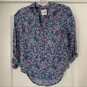 Button-up floral top